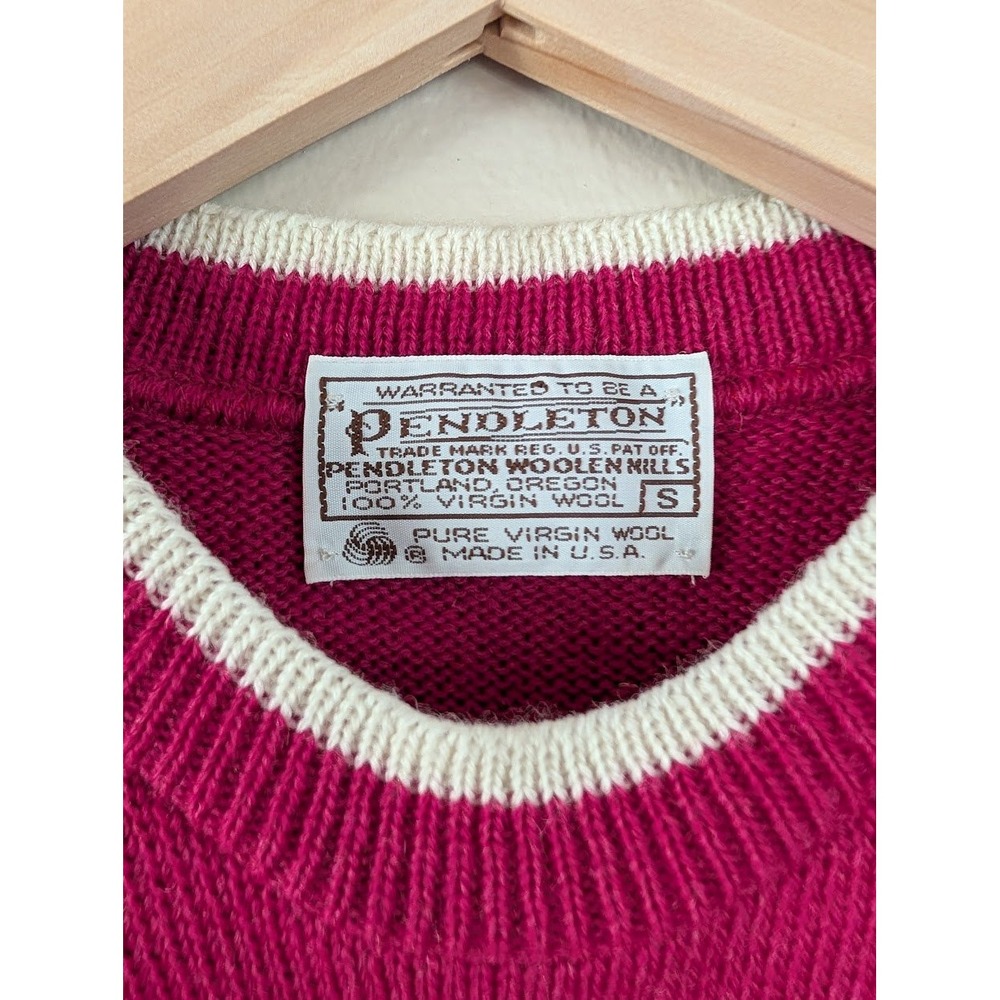 Vintage Pendleton Wool‎ Sweater Vest Sheep Pullover Cute Preppy Retro Cottage S - Picture 3 of 10